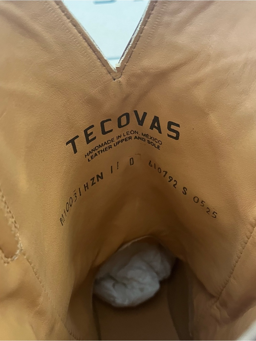 Tecovas The Doc Men’s Western Cowboy Boots Hazelnut Cowhide Leather Size 11D New - Picture 4 of 6